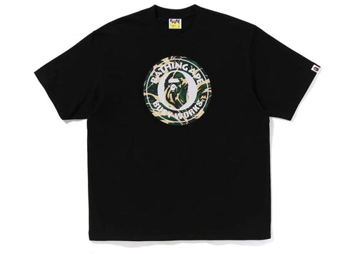 BAPE Camo Logo Print S/S Tee Black