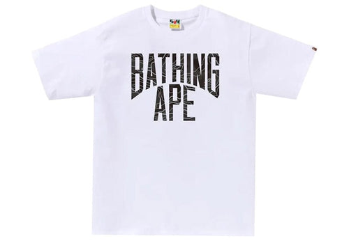 BAPE Layered Line Camo NYC Logo Tee Men's White/Black