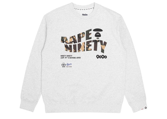 BAPE x 9090 Graphic Fleece Sweatshirt Grey