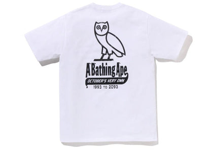OVO x BAPE-STA Crocodile Print Tee White