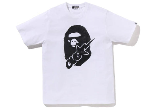 OVO x BAPE-STA Crocodile Print Tee White