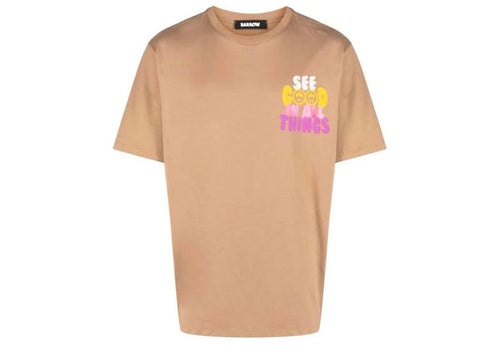 Barrow See Good In All Things Printed Tee Brown