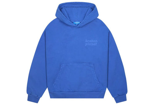 Broken Planet Basics Hoodie Washed Cobalt Blue