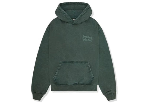 Broken Planet Basics Hoodie Washed Emerald Green