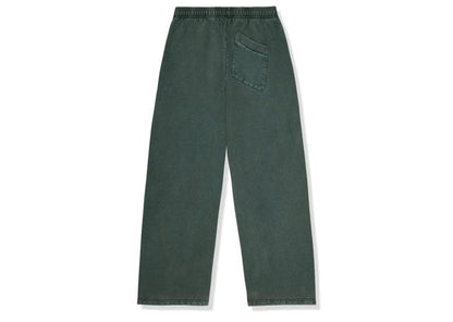 Broken Planet Basics Wide Leg Sweatpants Washed Emerald Green