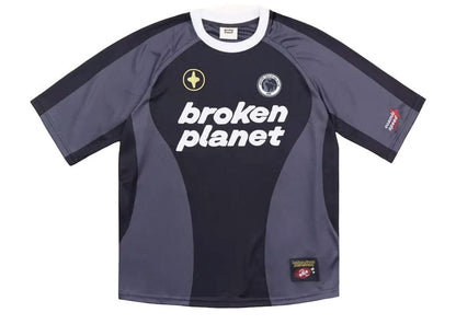 Broken Planet Football Jersey Black/Grey