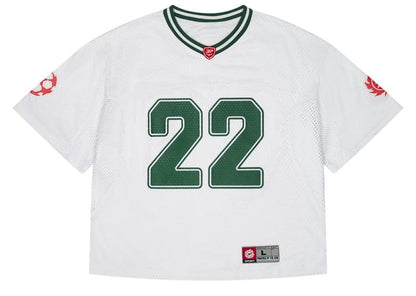 Broken Planet Football Jersey Snow White/Forest Green