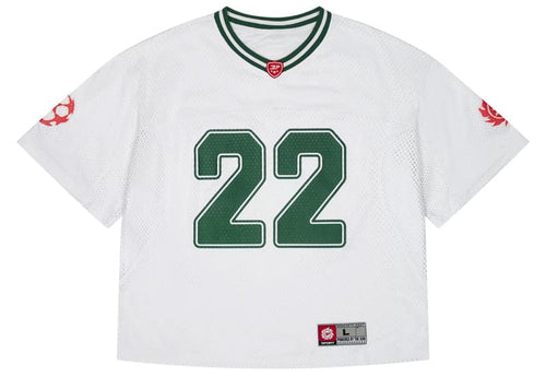 Broken Planet Football Jersey Snow White/Forest Green