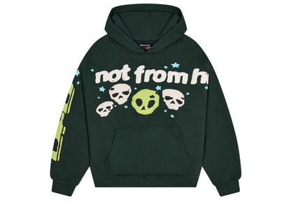 Broken Planet Market Not From Here Hoodie Dark Green
