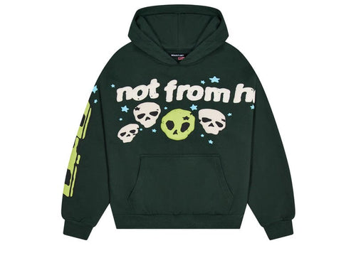Broken Planet Market Not From Here Hoodie Dark Green