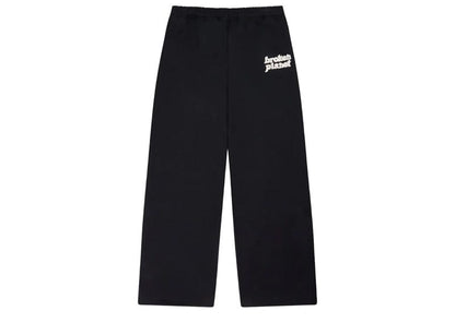 Broken Planet Straight Leg Sweatpants Midnight Black White