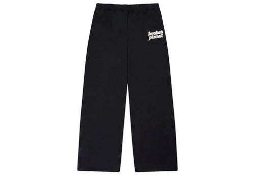 Broken Planet Straight Leg Sweatpants Midnight Black White