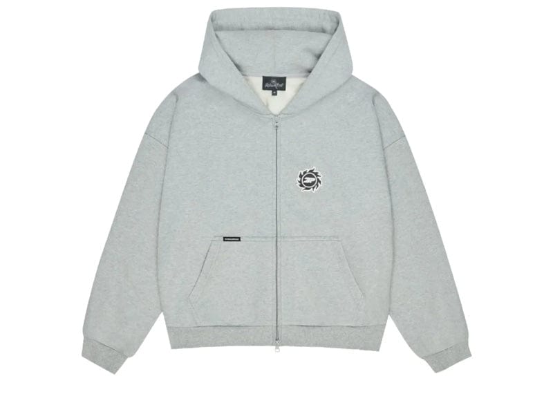 Broken Planet Sun Zip-Up Hoodie Heather Grey