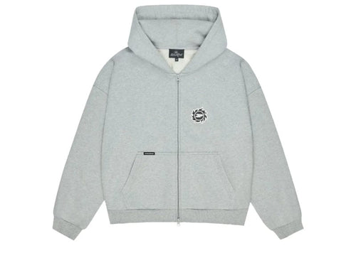 Broken Planet Sun Zip-Up Hoodie Heather Grey