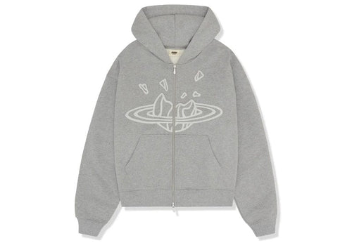 Broken Planet Zip Up Hoodie Gunmetal Grey