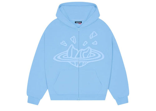 Broken Planet Zip up Hoodie Sky Blue