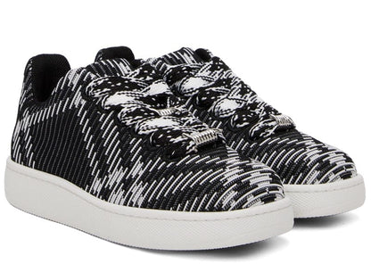 Burberry Check Knit Box Sneaker Black White