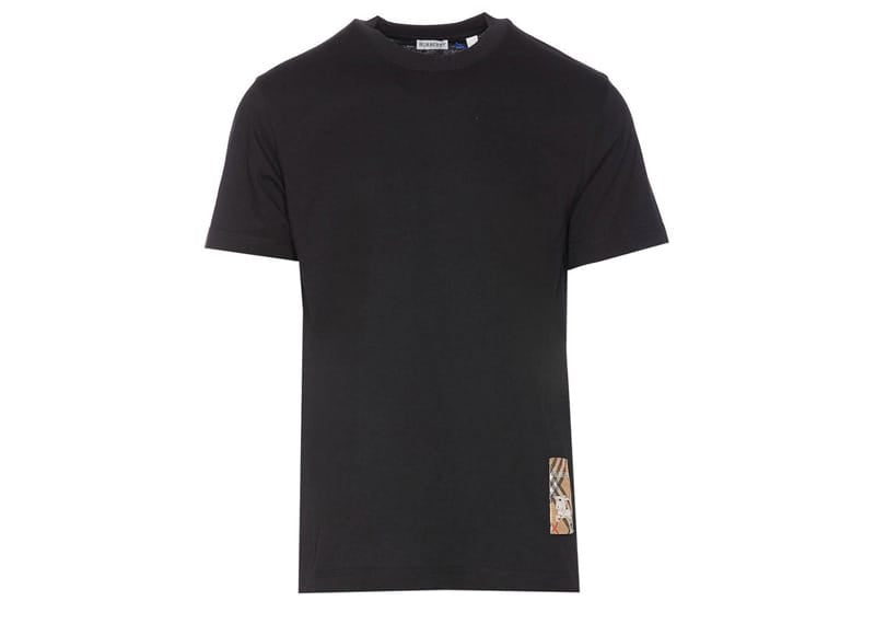 Burberry Check Label Tee Black
