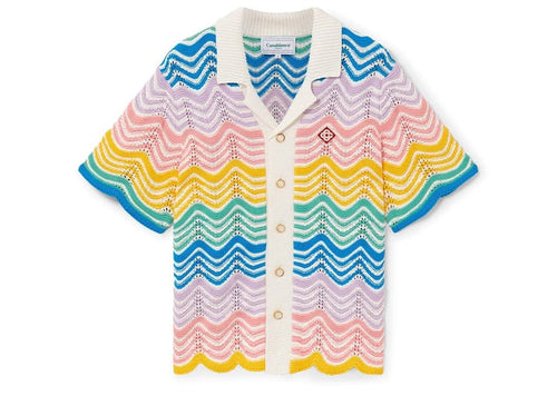 Casablanca Gradient Wave Knit Multicolor Shirt