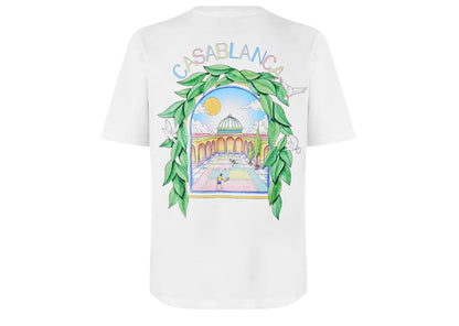 Casablanca L'Arche De Tennis Short Sleeve Tee White