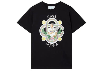 Casablanca Le Joueur Printed Tee Black