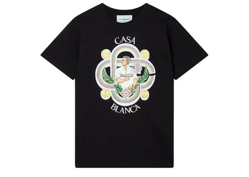 Casablanca Le Joueur Printed Tee Black