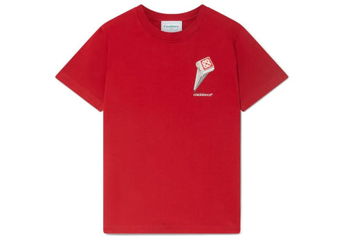 Casablanca Leaning Column Printed T-Shirt Red
