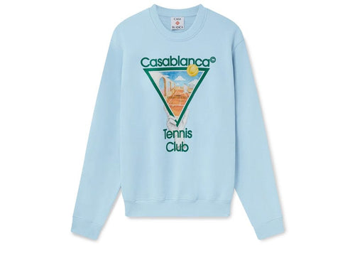 Casablanca Metaphysical Tennis Icon Sweatshirt Light Blue