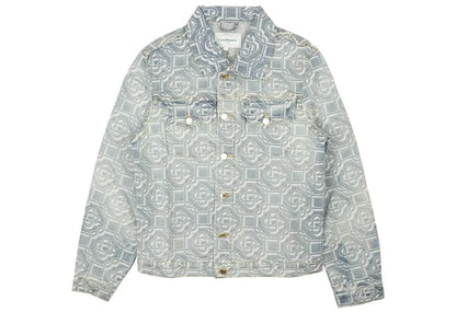 Casablanca Monogram Denim Jacket Bleached Blue