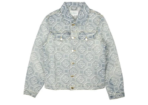 Casablanca Monogram Denim Jacket Bleached Blue