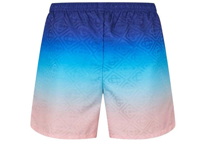Casablanca Printed Gradient Swim Shorts Blue
