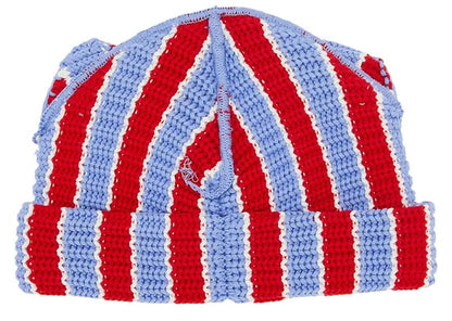 Charles Jeffrey Loverboy Striped Chunky Ears Beanie Red/Blue