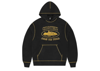 Corteiz Alcatraz Contrast Hoodie Black/Yellow