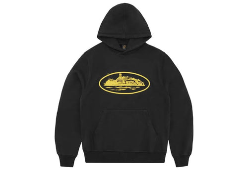 Corteiz Alcatraz Hoodie V2 Black/Yellow