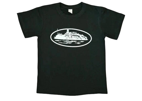 Corteiz Alcatraz Island Graphic Tee Black