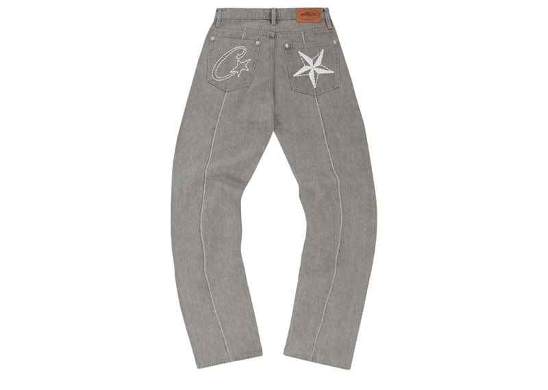 Corteiz C-Star Denim Jeans Grey