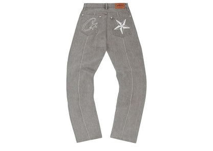 Corteiz C-Star Denim Jeans Grey
