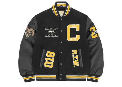 Corteiz CRTZ Goat Varsity Jacket Black