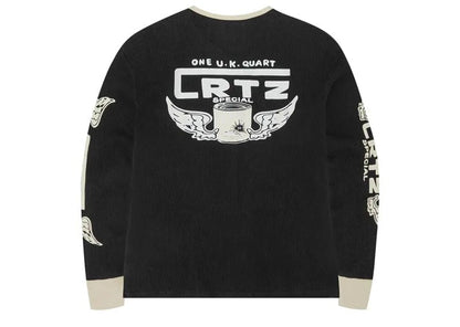 Corteiz Gasolina Waffle Long Sleeve Black