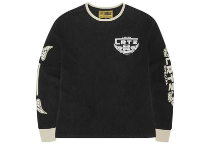 Corteiz Gasolina Waffle Long Sleeve Black
