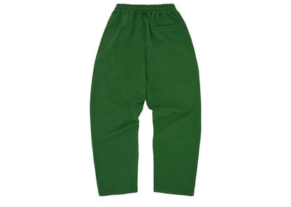 Corteiz Island Puff Print Open Hem Sweatpants Green