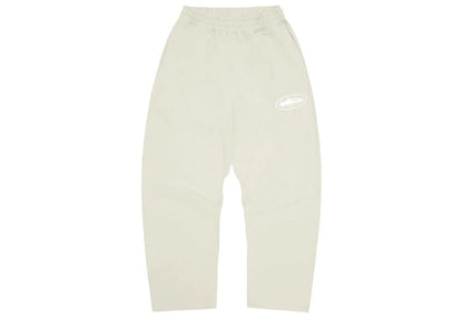 Corteiz Island Puff Print Open Hem Sweatpant Off White