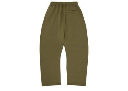 Corteiz Island Puff Print Open Hem Sweatpant Olive