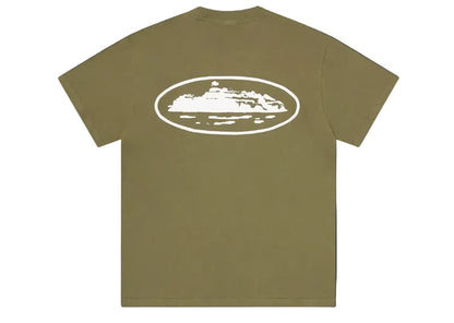 Corteiz Island Puff Print Tee Olive