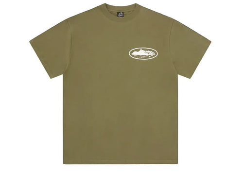 Corteiz Island Puff Print Tee Olive