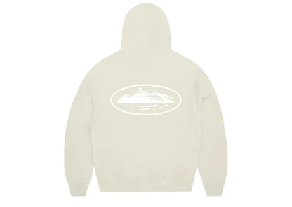 Corteiz Island Puff Print Zip Hoodie Off White