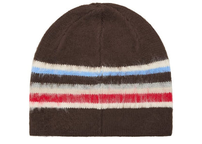 Corteiz Multi Stripe Knit Beanie Brown