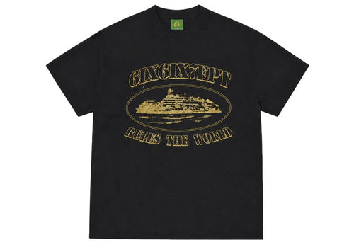 Corteiz RTW x 667 Alcatraz Island Tee Black/Gold