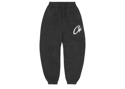 Corteiz Satin C Star Appliqué Bottoms Black