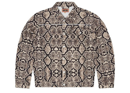 Corteiz Snakeskin Denim Workwear Jacket Black/Beige